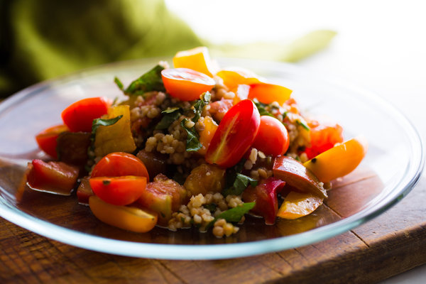 Raw and Cooked Tomato and Herb Salad With Couscous and Sorghum - NYTimes.com